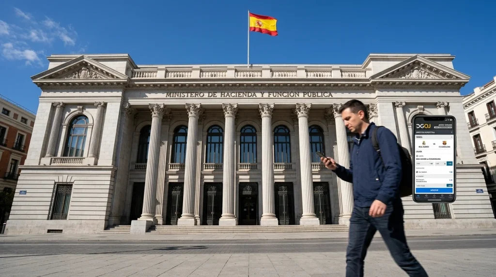 Esquema del marco regulatorio español de apuestas deportivas bajo la supervisión de la DGOJ
