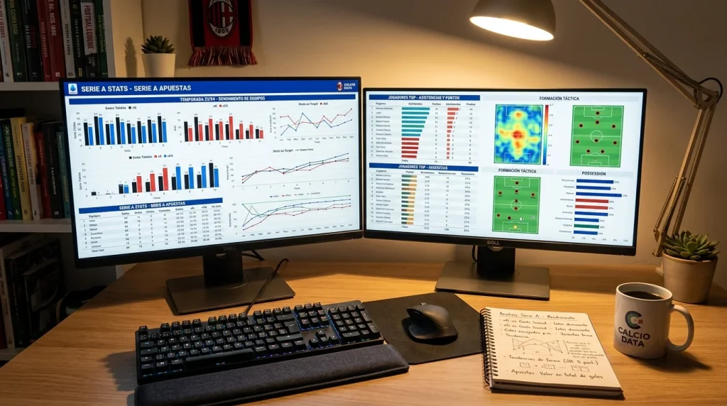 Dashboard de estadísticas avanzadas de la Serie A aplicadas a apuestas deportivas